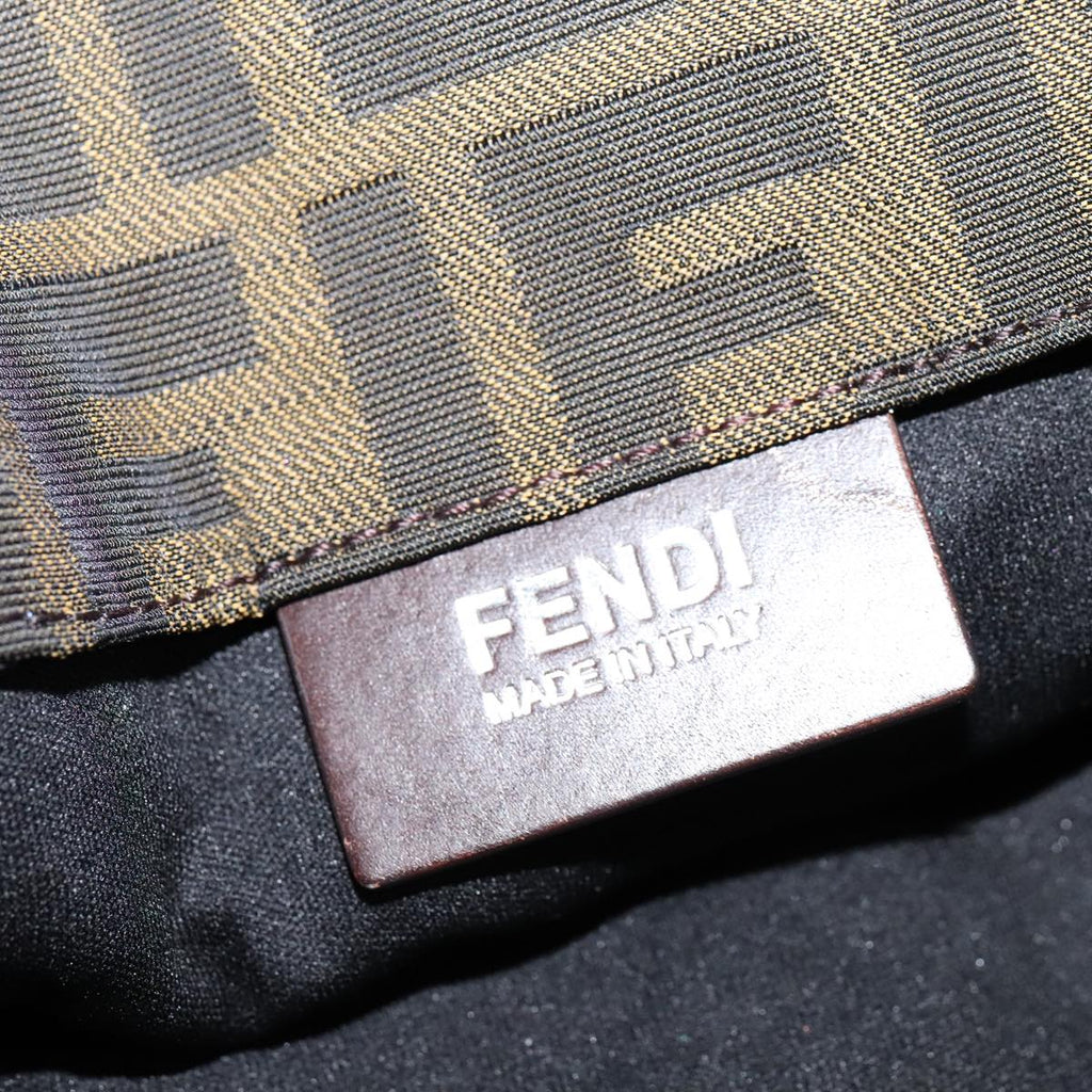 FENDI Zucca Canvas Tote Bag Brown Black yk17127