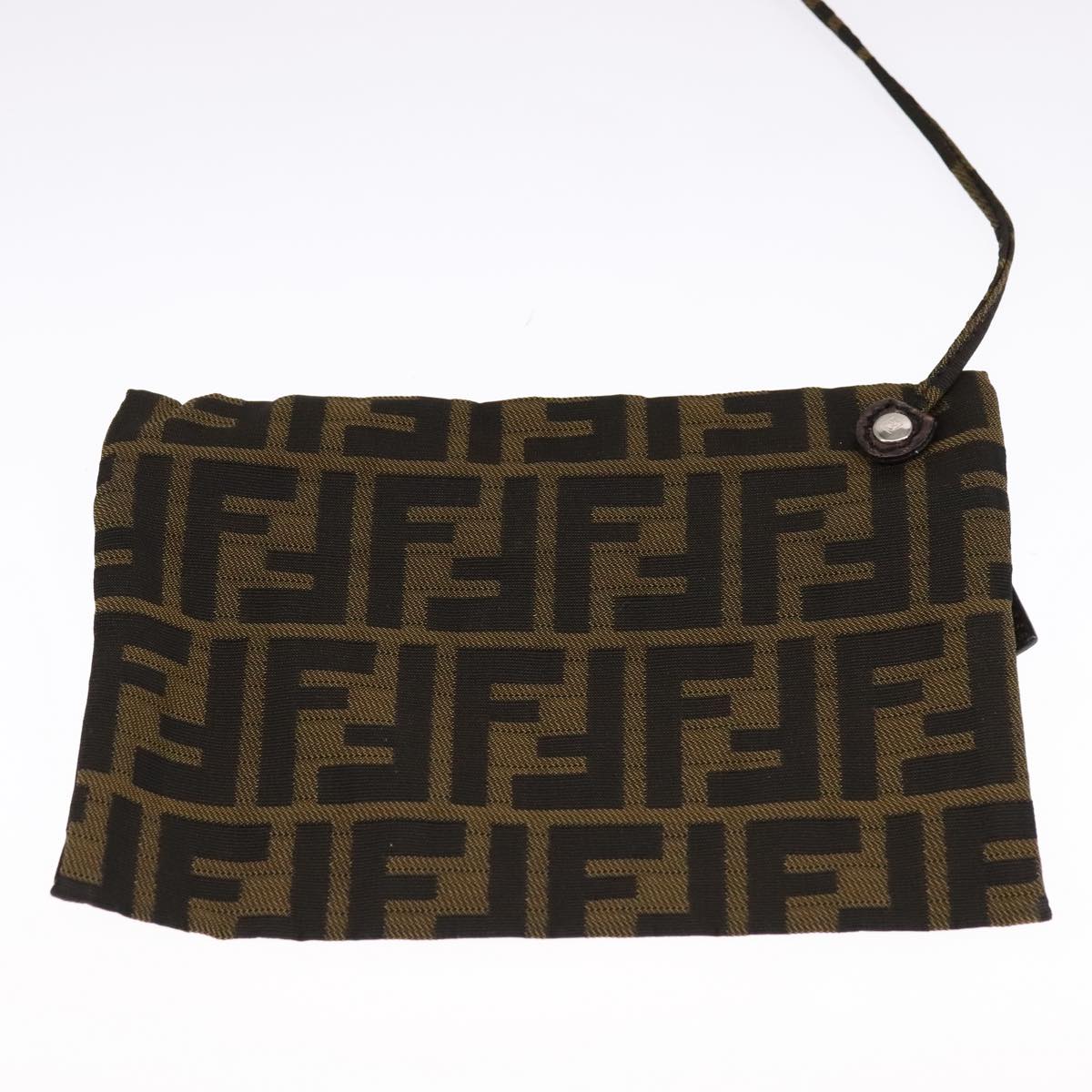 FENDI Zucca Canvas Tote Bag Brown Black yk17127