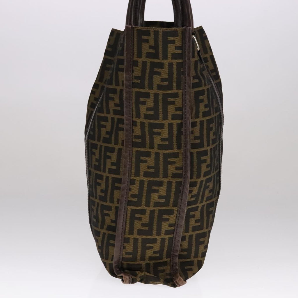 FENDI Zucca Canvas Tote Bag Brown Black yk17127