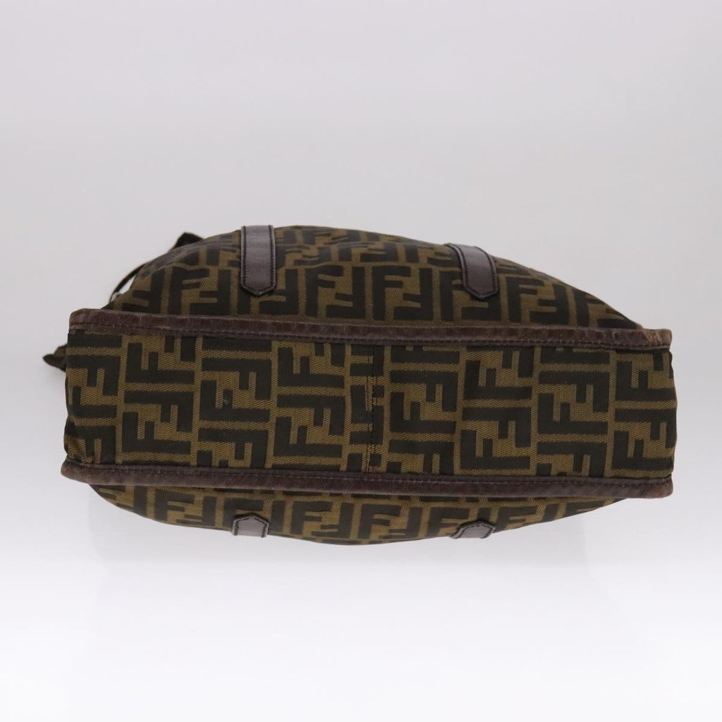 FENDI Zucca Canvas Tote Bag Brown Black yk17127