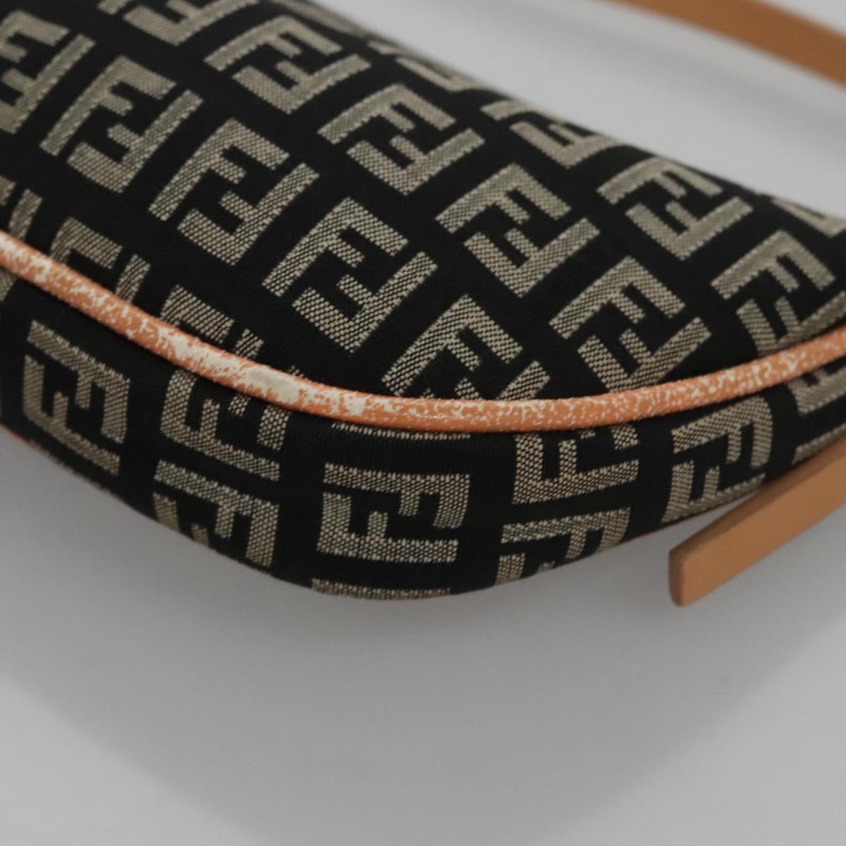 FENDI Zucchino Canvas Accessory Pouch Black yk17236