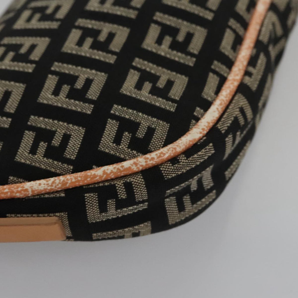 FENDI Zucchino Canvas Accessory Pouch Black yk17236