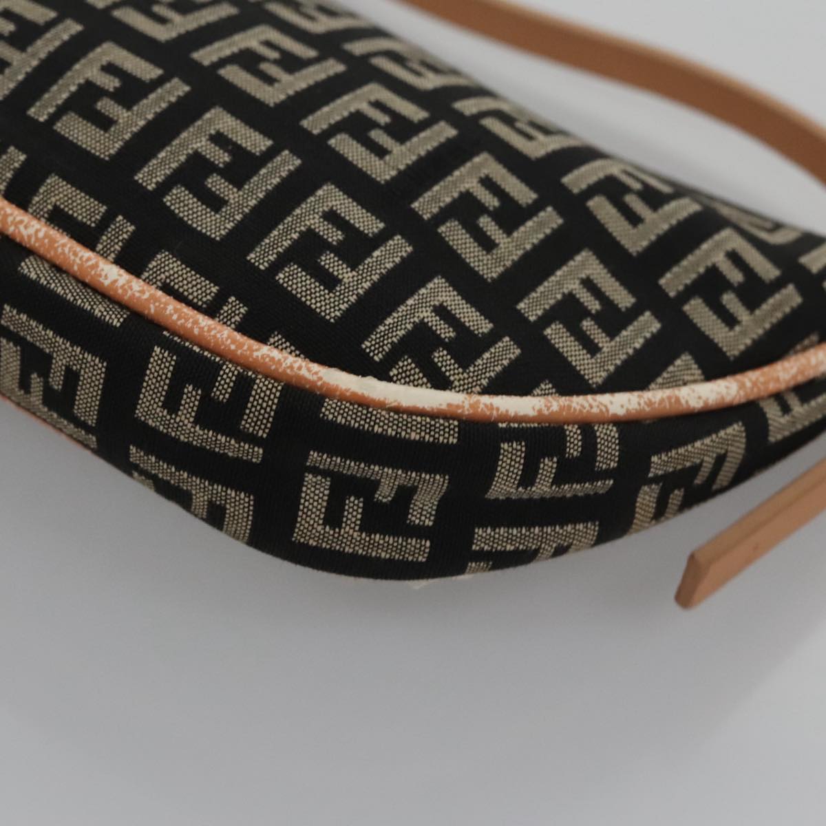 FENDI Zucchino Canvas Accessory Pouch Black yk17236