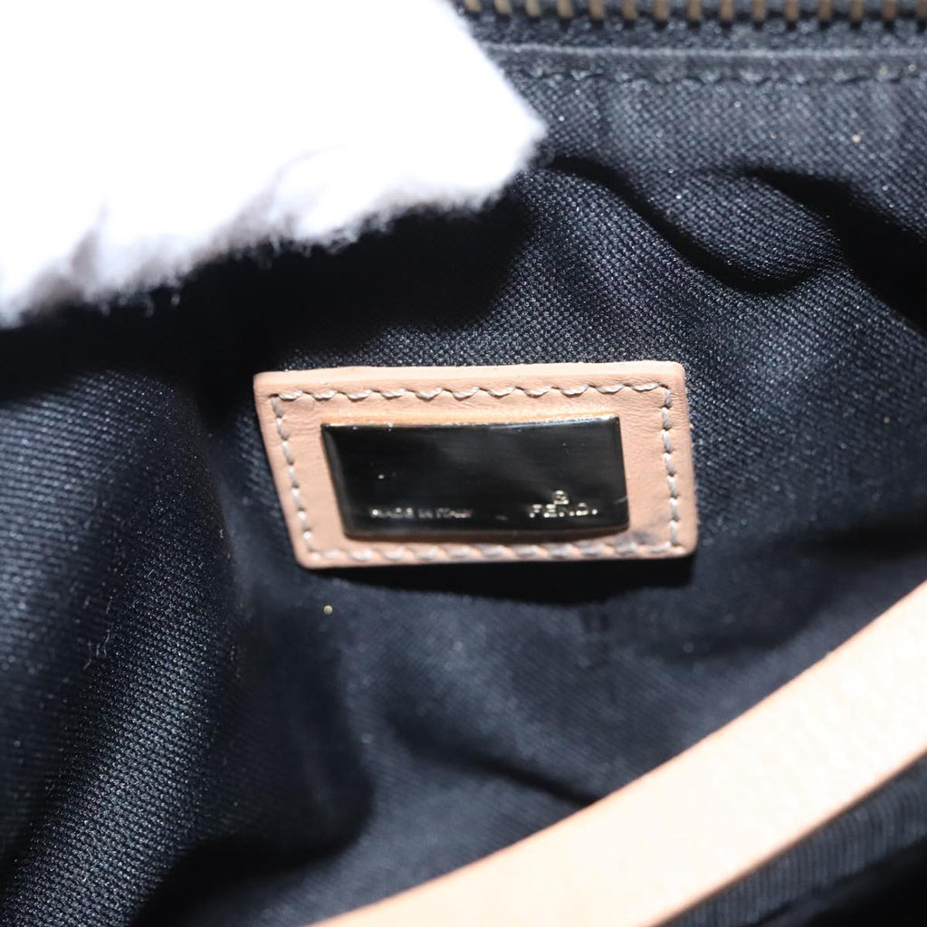 FENDI Zucchino Canvas Accessory Pouch Black yk17236