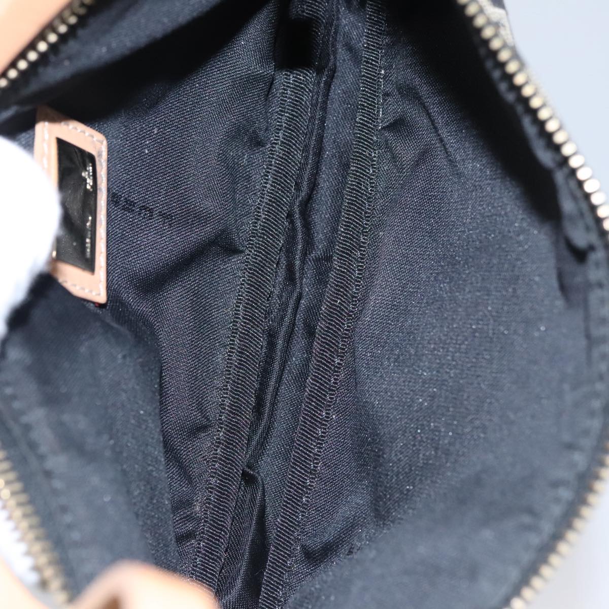 FENDI Zucchino Canvas Accessory Pouch Black yk17236