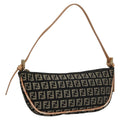 FENDI Zucchino Canvas Accessory Pouch Black yk17236
