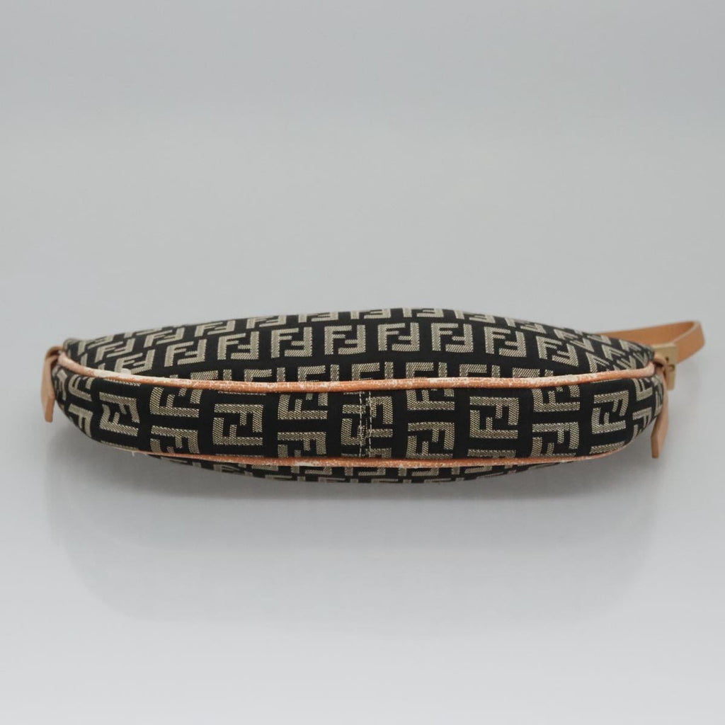 FENDI Zucchino Canvas Accessory Pouch Black yk17236