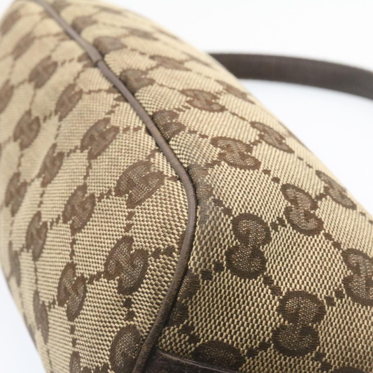 GUCCI Web Sherry Line GG Canvas hand Pouch Beige Red Green yk1727