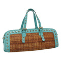 FENDI Studs Hand Bag Straw Beige Gold yk17312