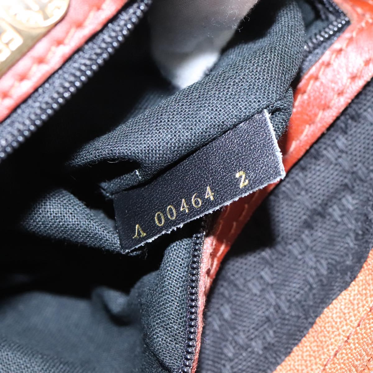 FENDI Pecan Canvas Boston Bag Black Brown yk17380