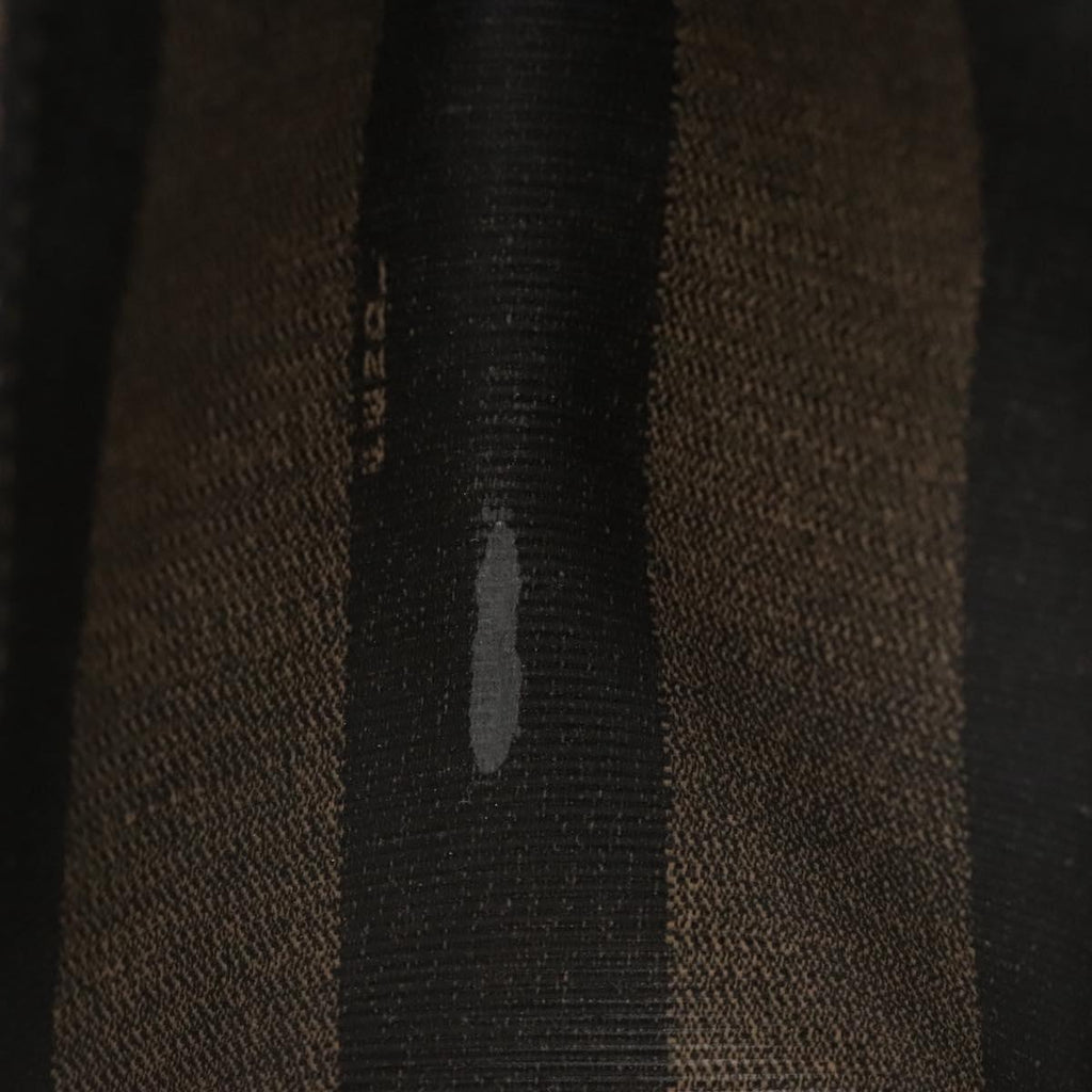 FENDI Pecan Canvas Tote Bag Brown Black yk17395