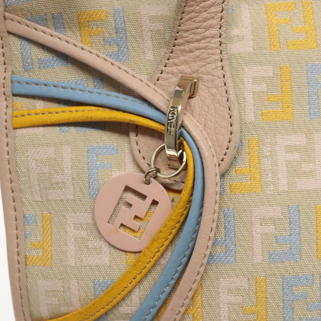 FENDI Zucchino Canvas Hand Bag Multicolor yk17408