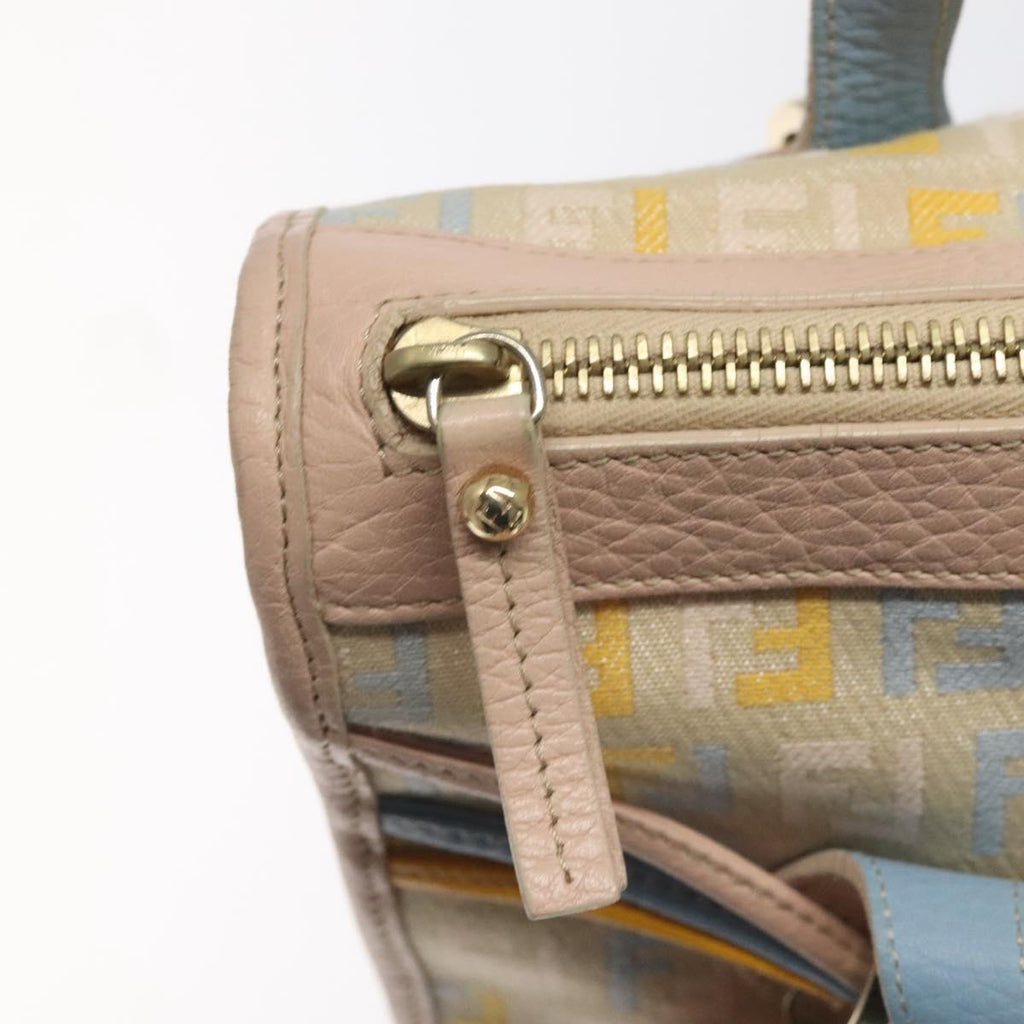 FENDI Zucchino Canvas Hand Bag Multicolor yk17408