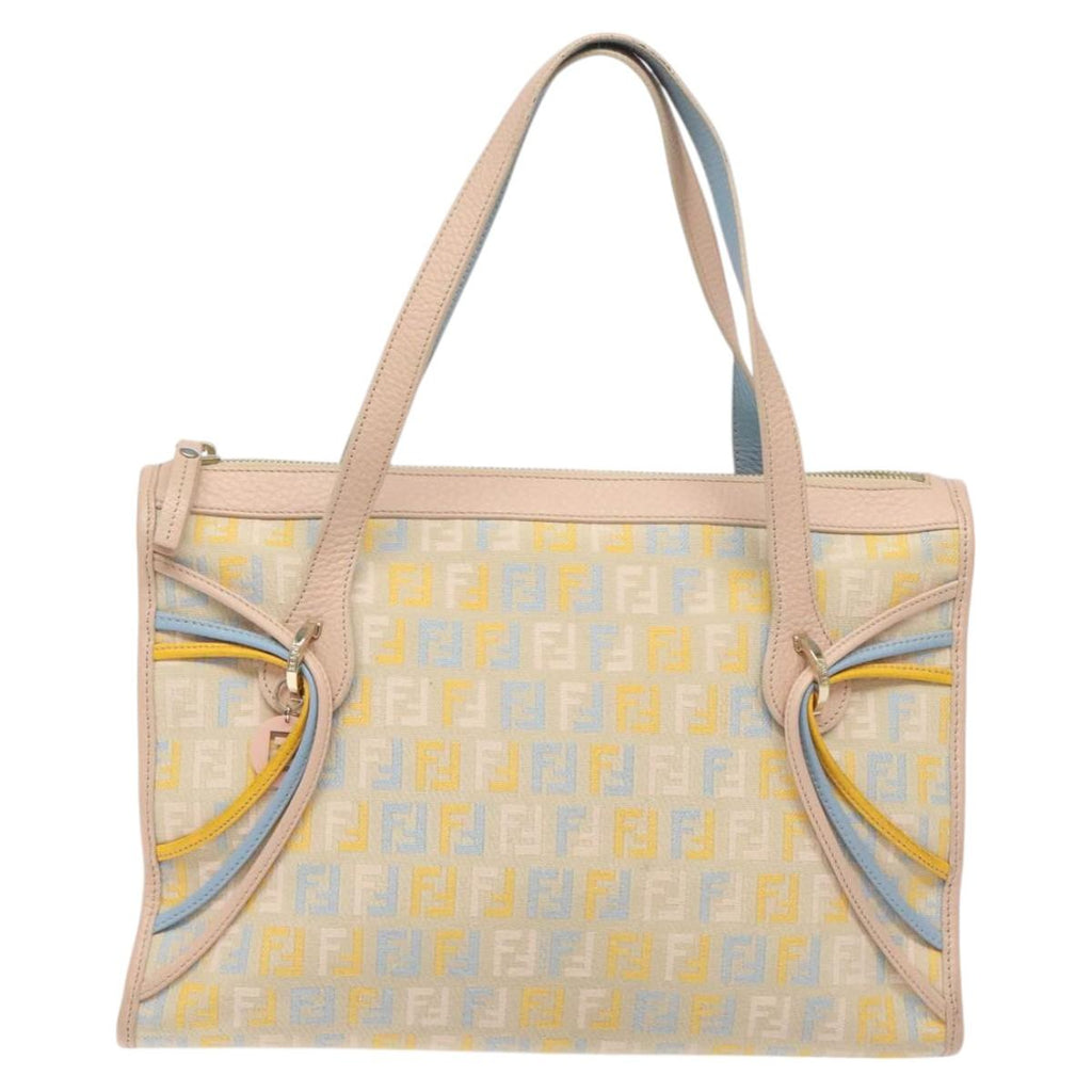 FENDI Zucchino Canvas Hand Bag Multicolor yk17408