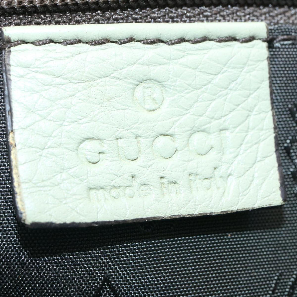 GUCCI GG Canvas Fringe Hand Bag Canvas Beige yk3150