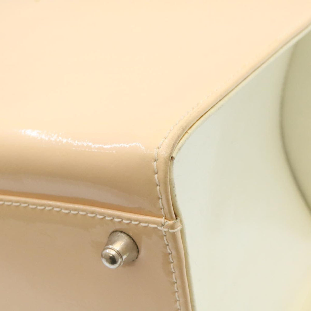 FENDI 2Way Shoulder Bag Hand Bag Enamel Beige yk3458