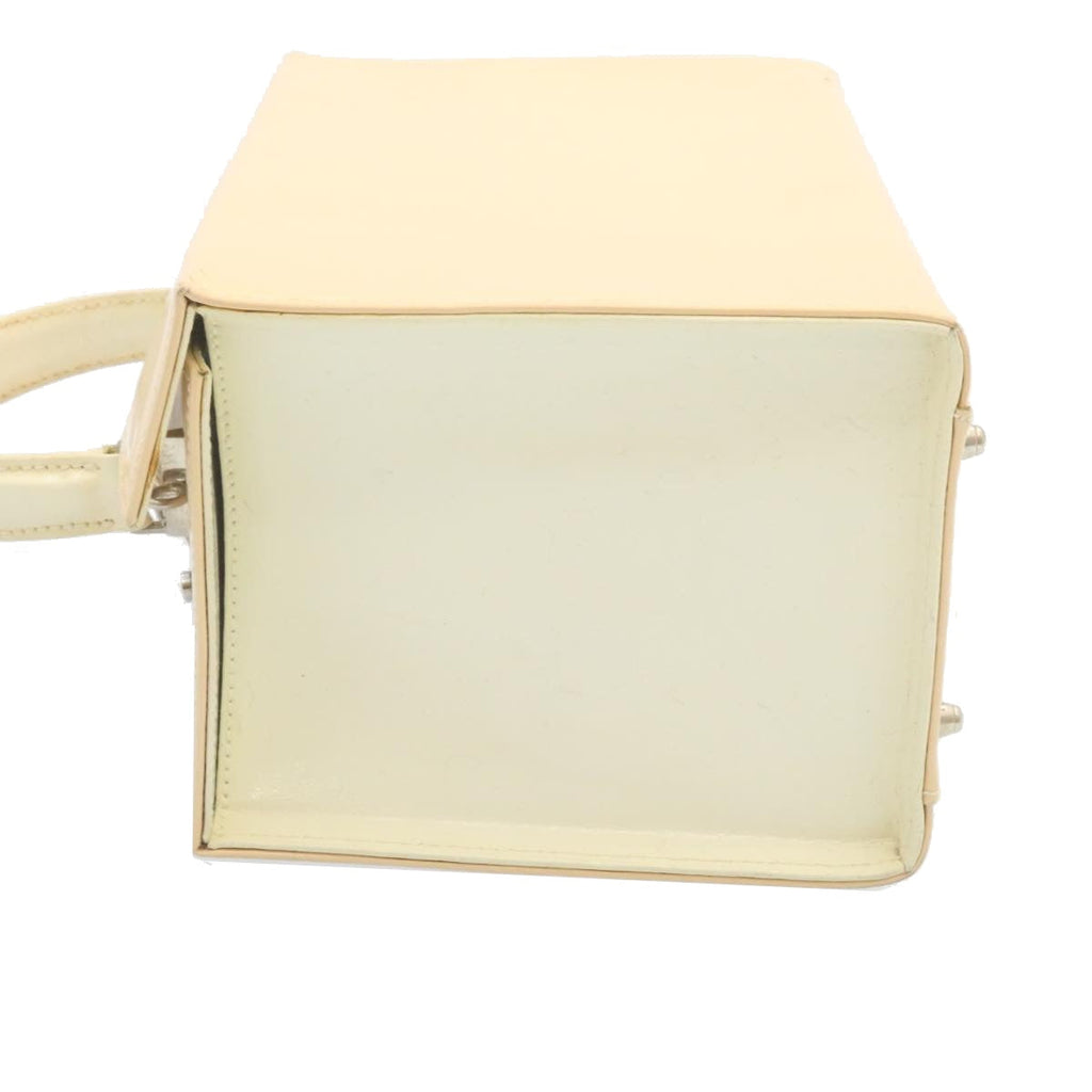 FENDI 2Way Shoulder Bag Hand Bag Enamel Beige yk3458