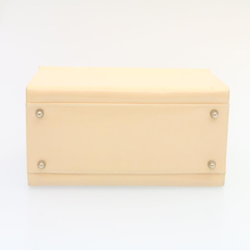 FENDI 2Way Shoulder Bag Hand Bag Enamel Beige yk3458