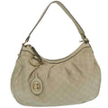 GUCCI Guccissima Shoulder Bag Leather White yk4024