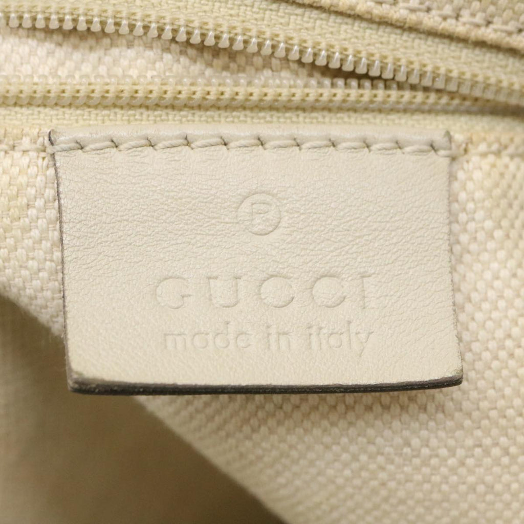 GUCCI Guccissima Shoulder Bag Leather White yk4024
