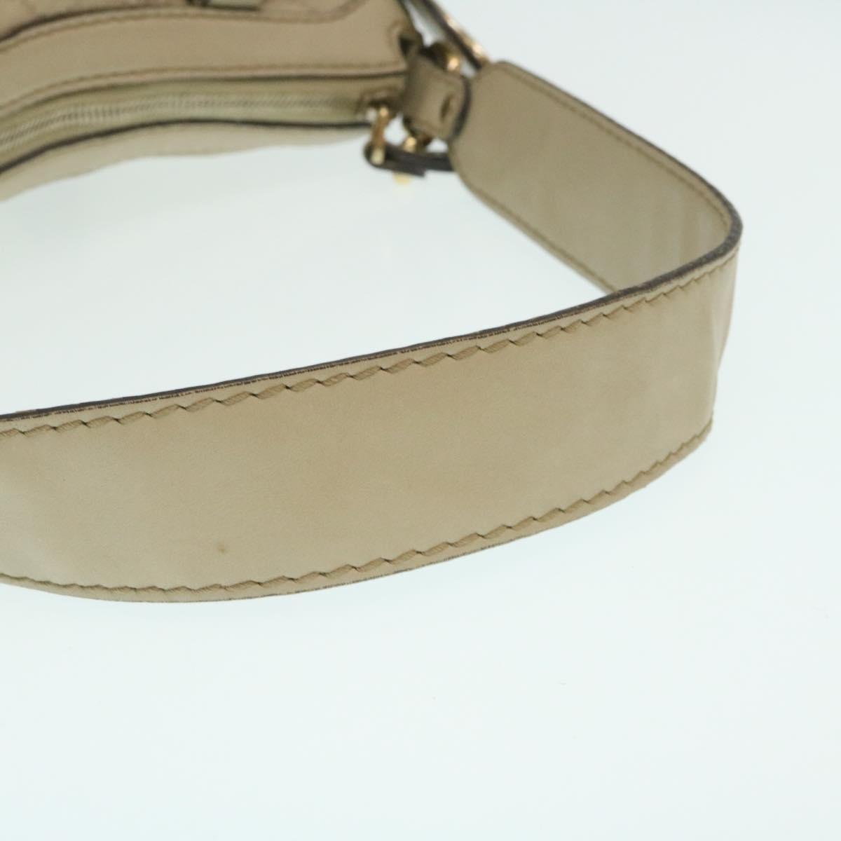 GUCCI Guccissima Shoulder Bag Leather White yk4024