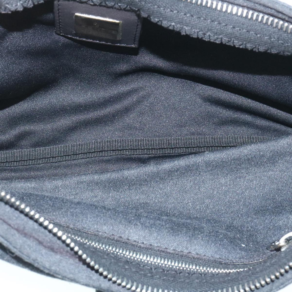 FENDI Mamma Baguette Shoulder Bag Canvas Gray yk4088