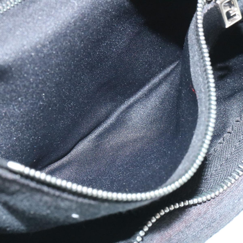 FENDI Mamma Baguette Shoulder Bag Canvas Gray yk4088