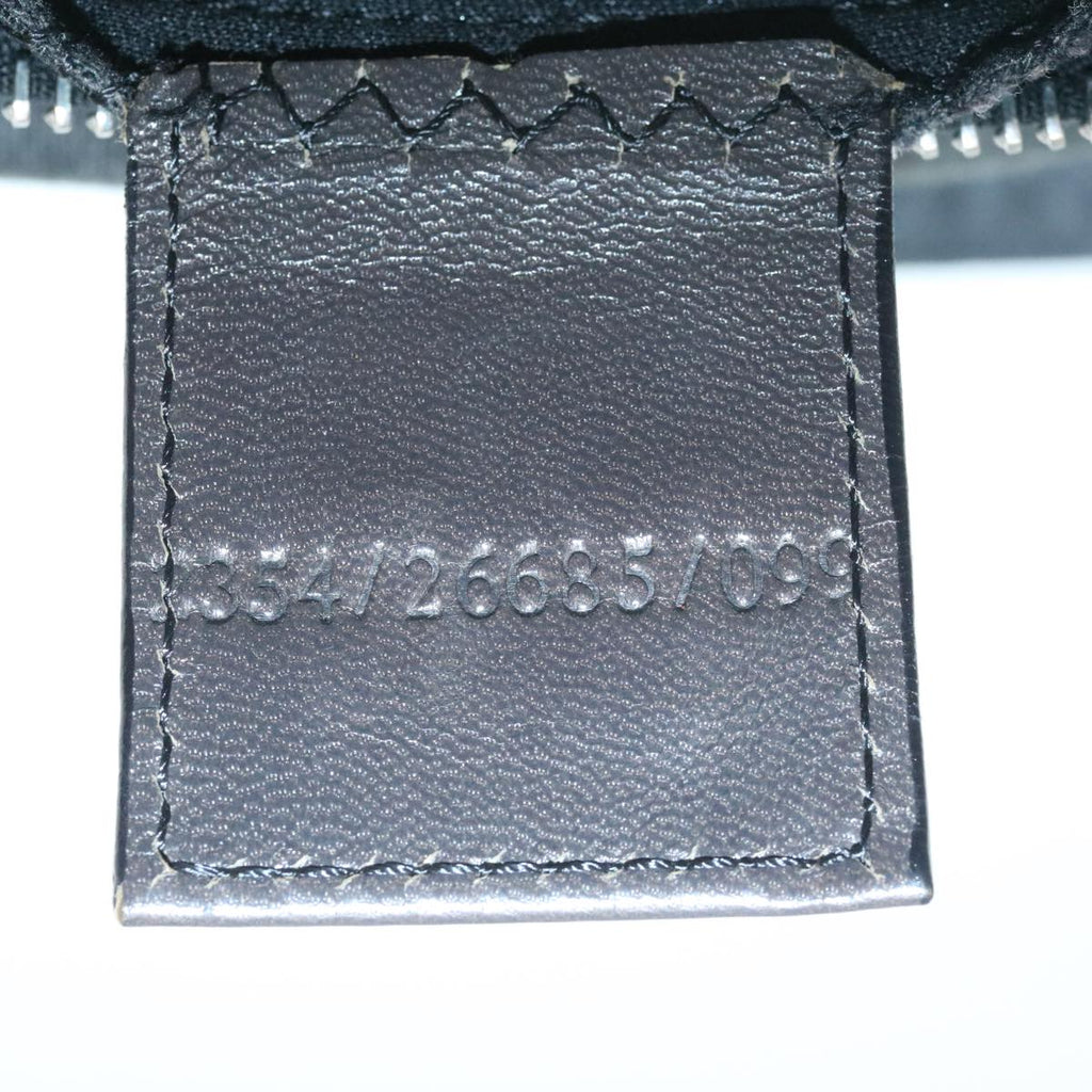 FENDI Mamma Baguette Shoulder Bag Canvas Gray yk4088