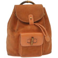 GUCCI Bamboo Boston Bag Suede Orange yk4110