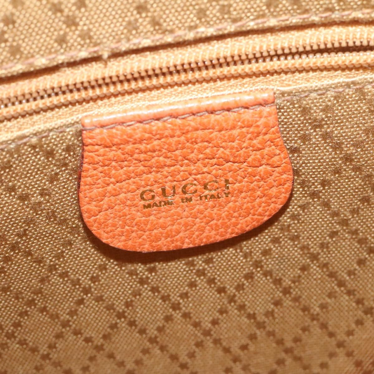 GUCCI Bamboo Boston Bag Suede Orange yk4110
