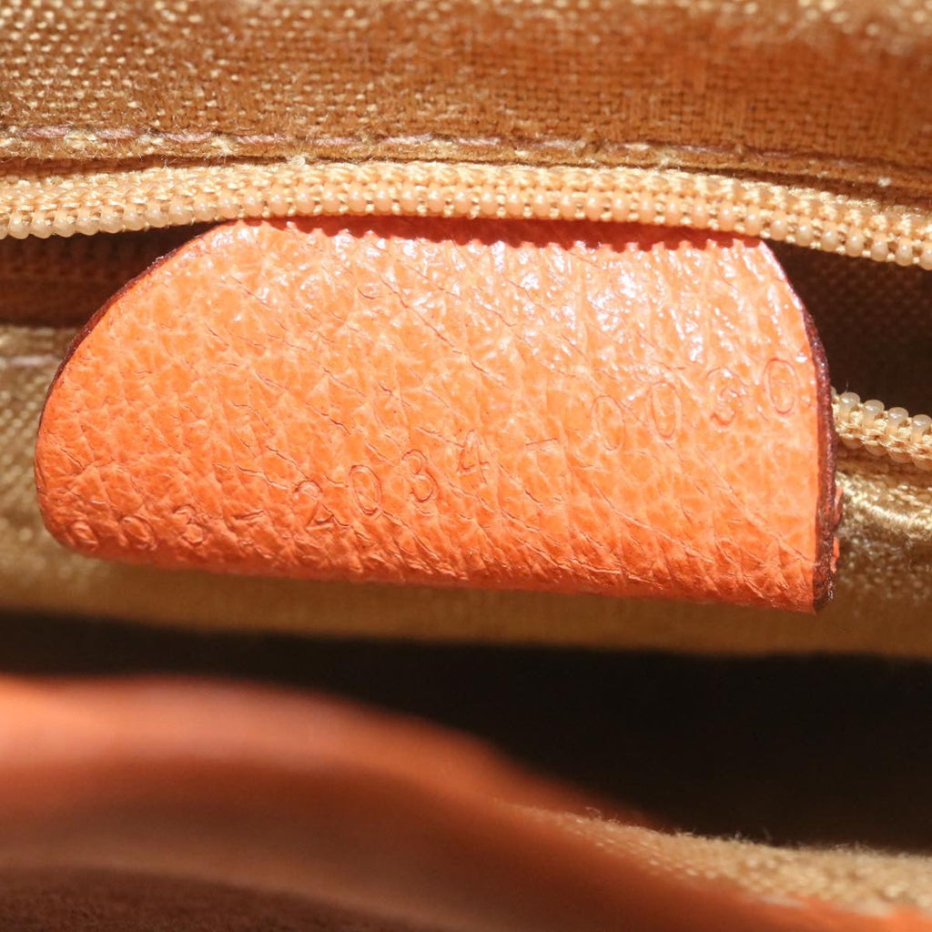 GUCCI Bamboo Boston Bag Suede Orange yk4110