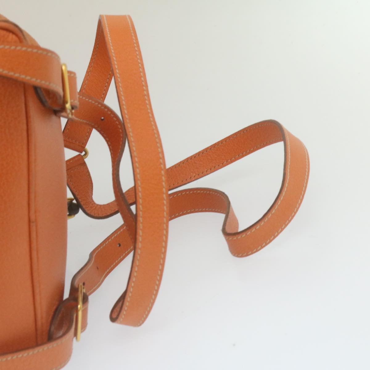 GUCCI Bamboo Boston Bag Suede Orange yk4110
