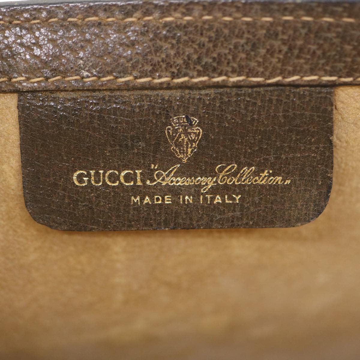 GUCCI Web Sherry Line GG Canvas Clutch Bag Beige Red Green yk4350