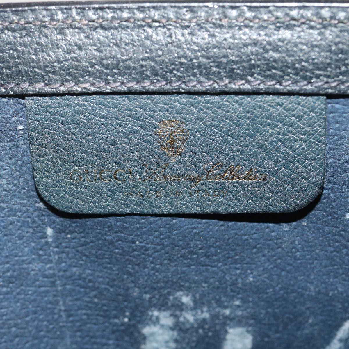 GUCCI GG Canvas Sherry Line Clutch Bag Navy Red yk4501
