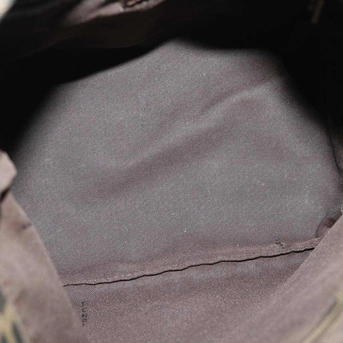 FENDI Zucca Canvas Mamma Baguette Shoulder Bag Brown Black yk4558