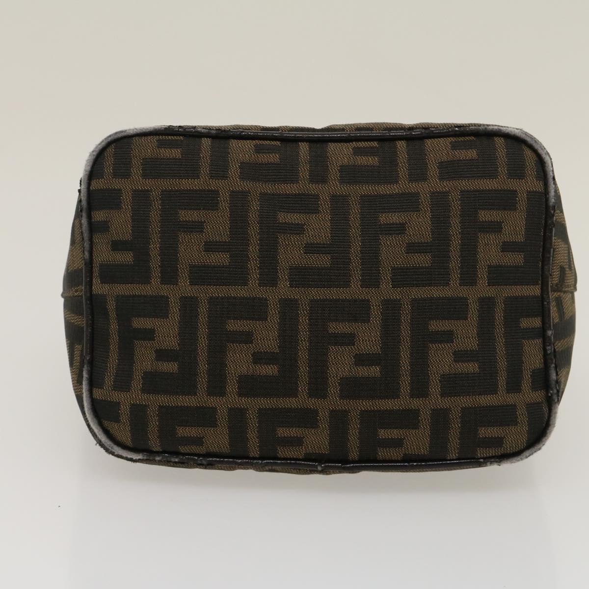 FENDI Zucca Canvas Mamma Baguette Shoulder Bag Brown Black yk4558
