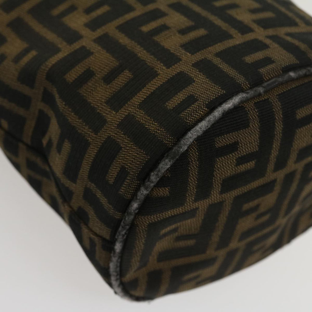 FENDI Zucca Canvas Mamma Baguette Shoulder Bag Brown Black yk4561