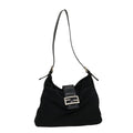 FENDI Mamma Baguette Shoulder Bag Nylon Black yk4679