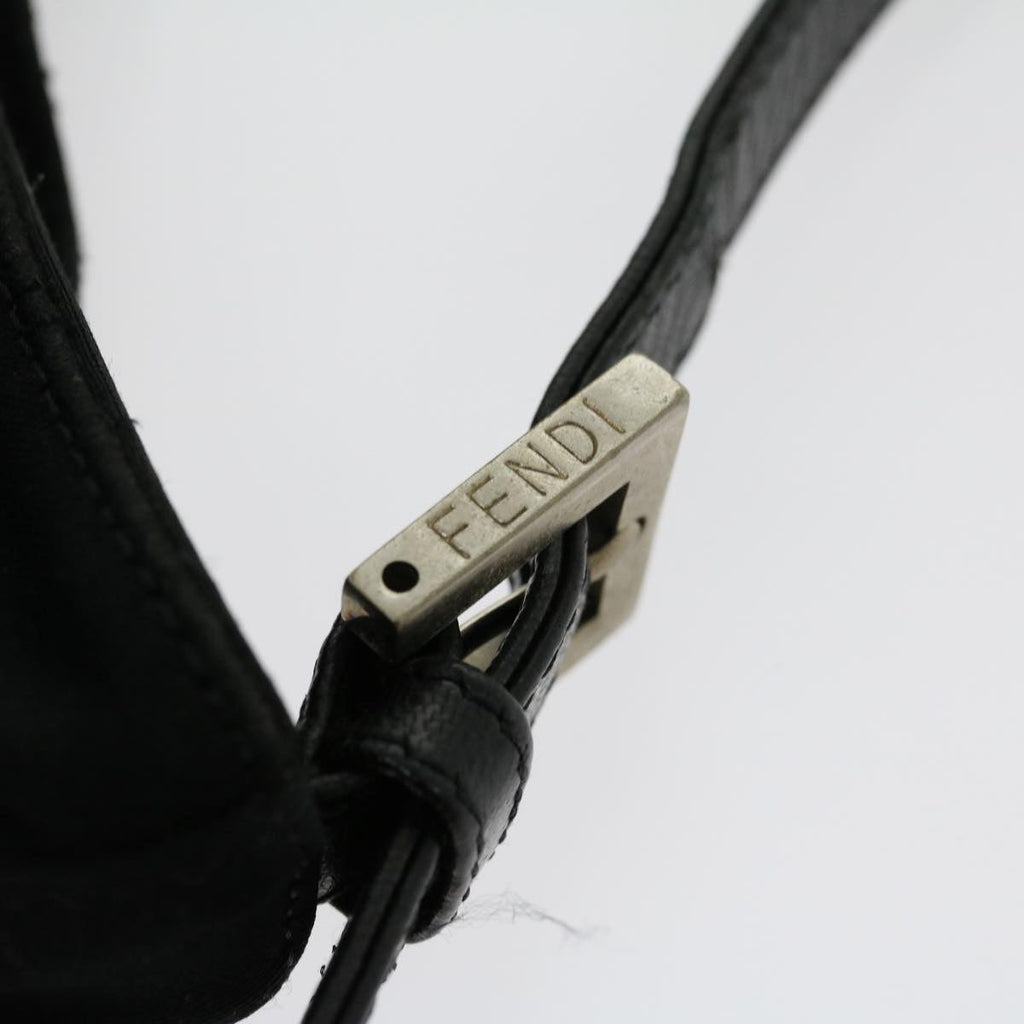 FENDI Mamma Baguette Shoulder Bag Nylon Black yk4679
