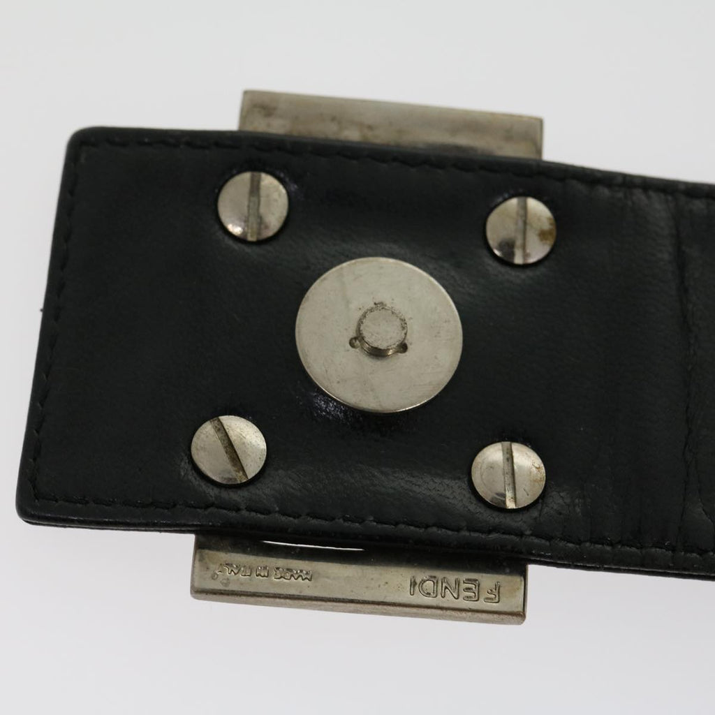 FENDI Mamma Baguette Shoulder Bag Nylon Black yk4679