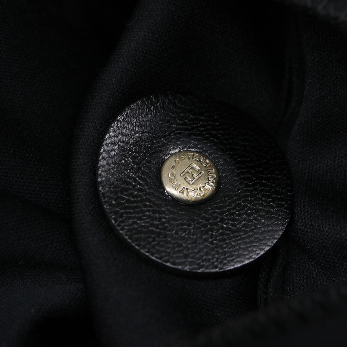 FENDI Mamma Baguette Shoulder Bag Nylon Black yk4679
