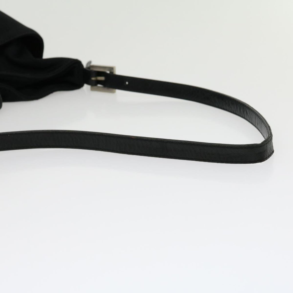 FENDI Mamma Baguette Shoulder Bag Nylon Black yk4679