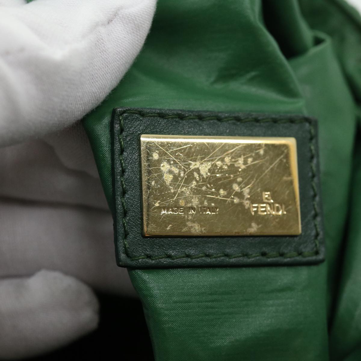 FENDI Moncler Spy Bag Shoulder Bag Nylon Green yk4770