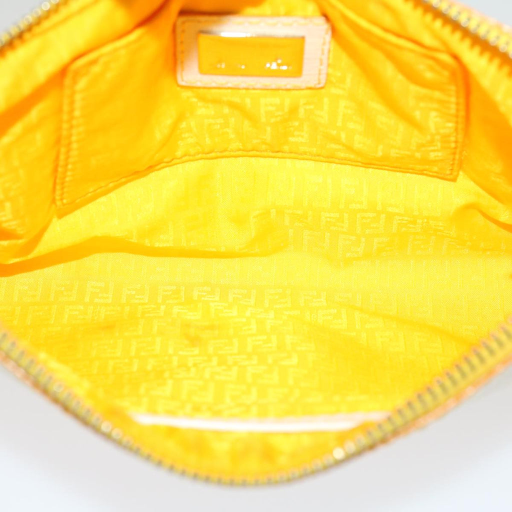 FENDI Zucca Canvas Accessory Pouch White yk4812