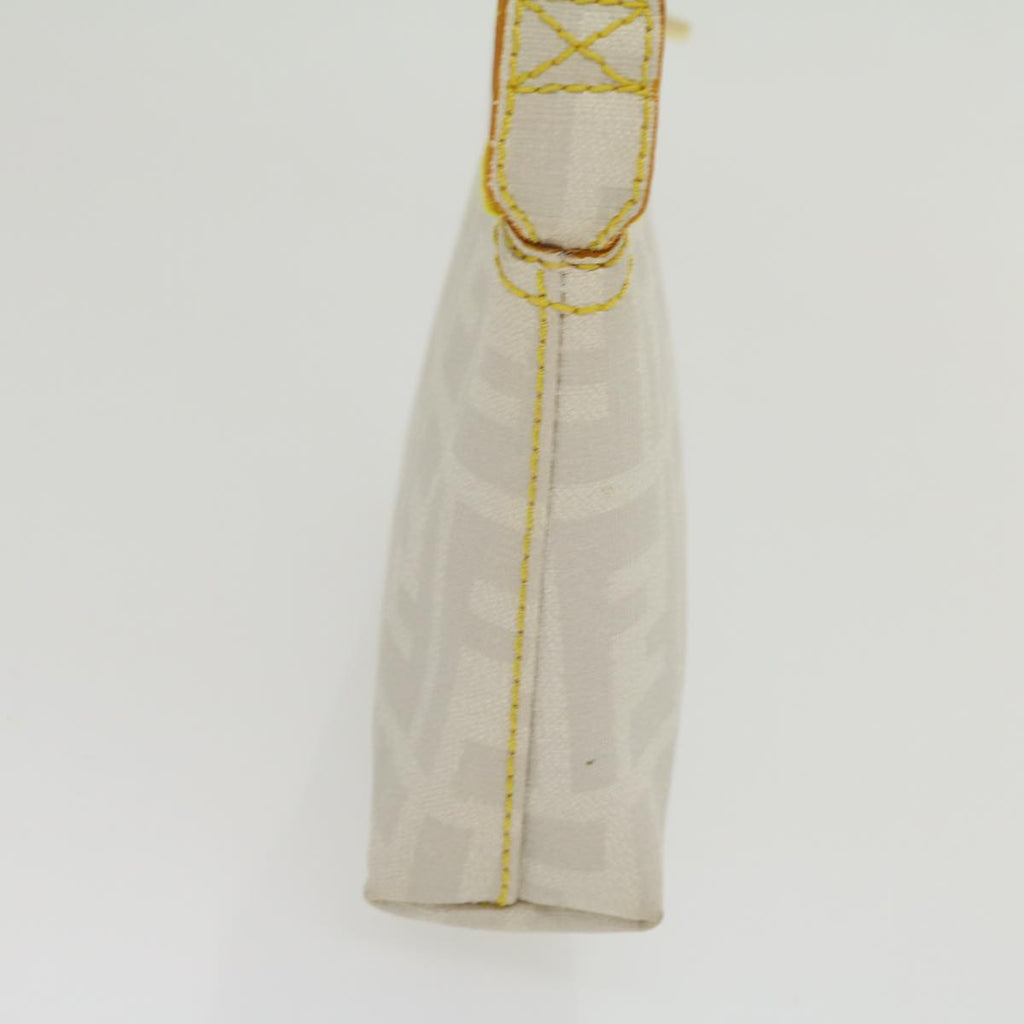 FENDI Zucca Canvas Accessory Pouch White yk4812