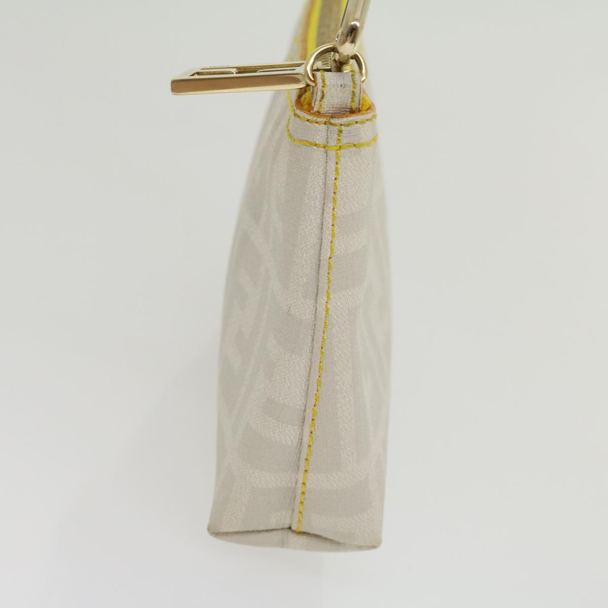 FENDI Zucca Canvas Accessory Pouch White yk4812