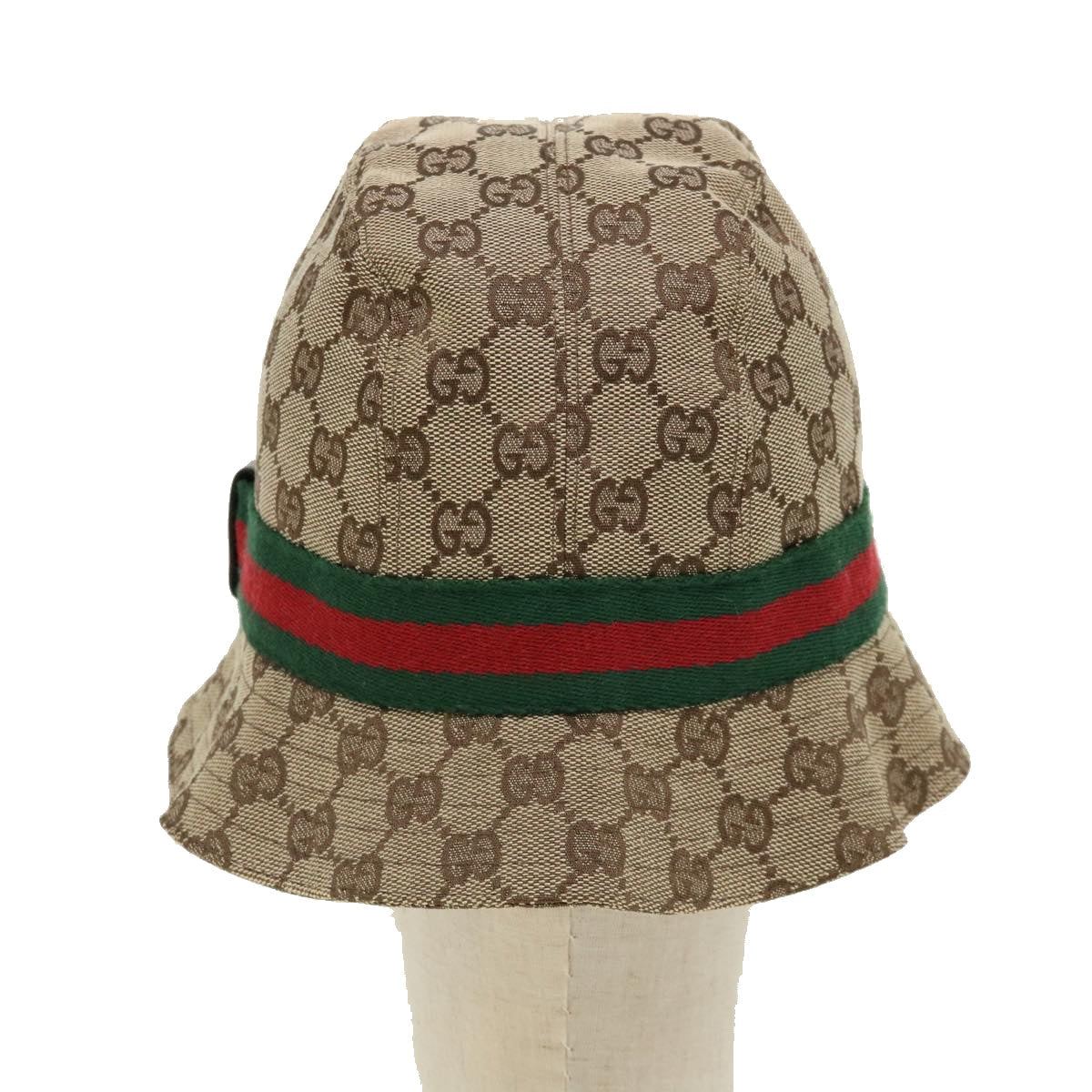 GUCCI Web Sherry Line GG Canvas Hat Beige Green Red yk4943