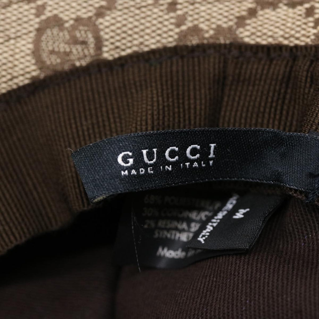 GUCCI Web Sherry Line GG Canvas Hat Beige Green Red yk4943