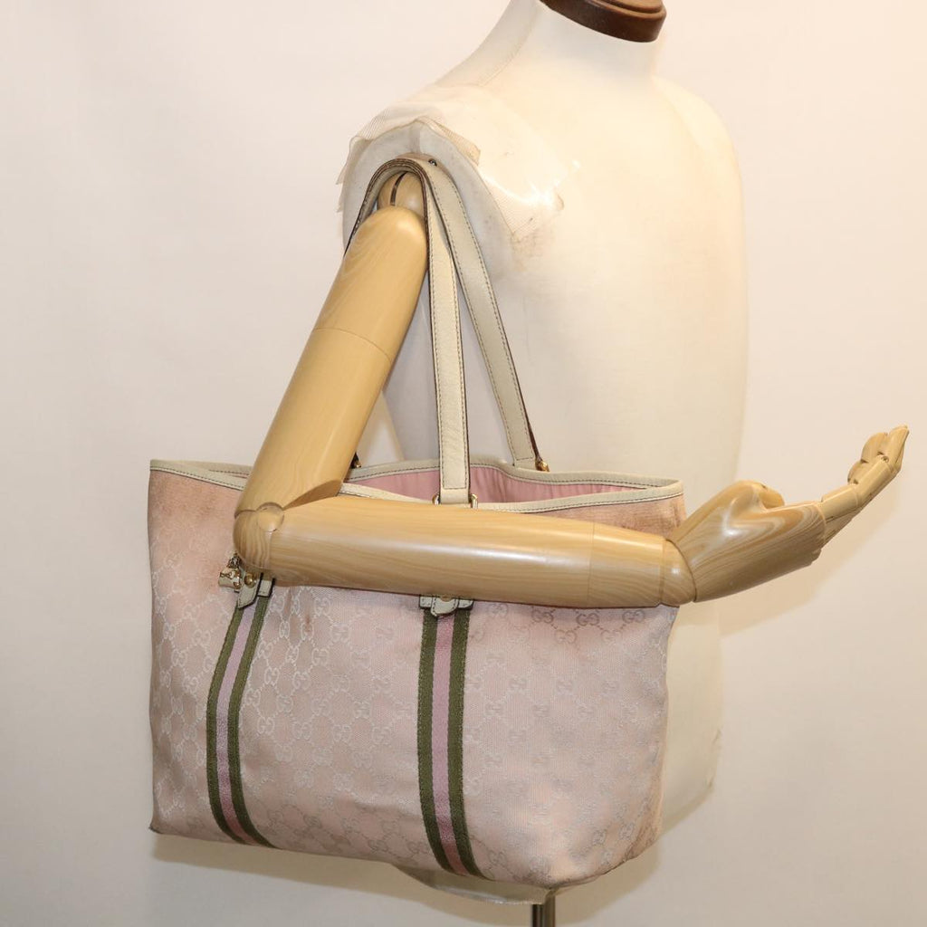 GUCCI GG Canvas Sherry Line Shoulder Bag 2Set Pink Beige yk5006