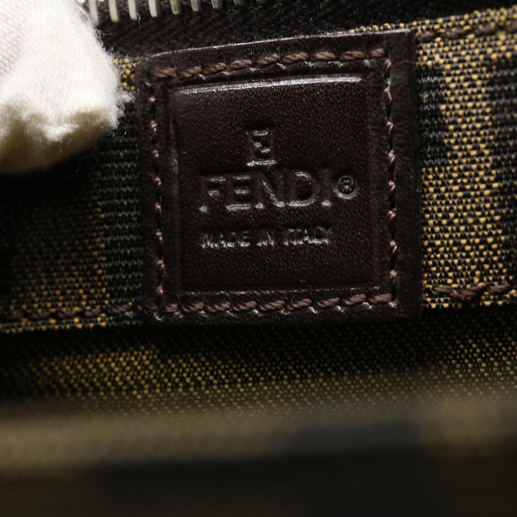 FENDI Zucca Canvas Clutch Bag Brown yk5039